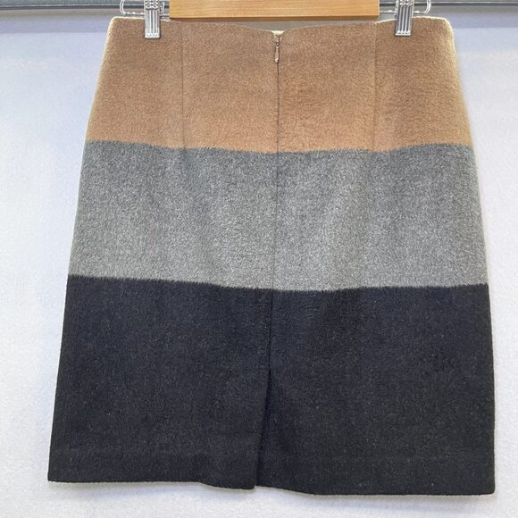 Amanda + Chelsea colorblock wool blend mini skirt womens sz 8 - Picture 2 of 9